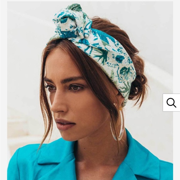 cult gaia Accessories - Cult Gaia Turban Headband in color Azure Multi